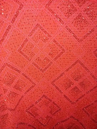 Vestido rojo de noche con purpurina