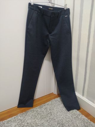 Pantalones grises cuadros de vestir