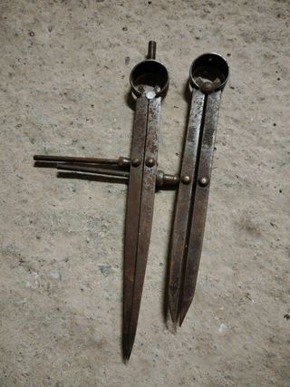 X2 compas antiguo herramienta calibre