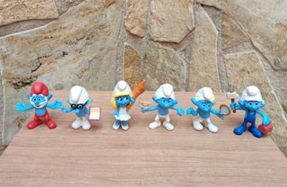 6 Puffi da collezione