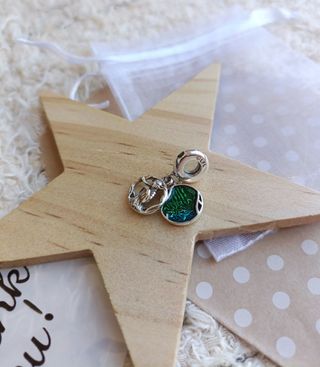 Charm colgante doble de plata Yoda Star Wars