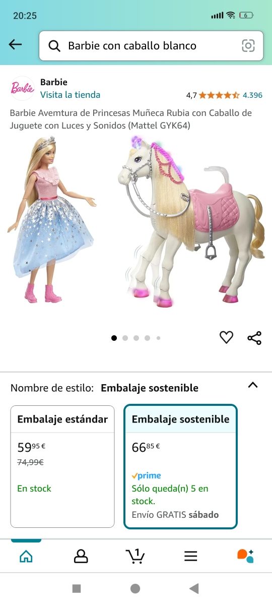 Barbie, aventura de princesas con Caball