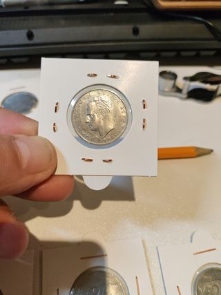 Lote 9 monedas de 2 pesetas SC- / ecb +