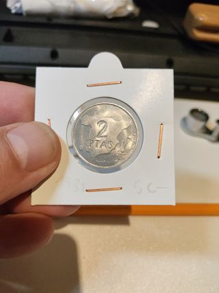 Lote 9 monedas de 2 pesetas SC- / ecb +