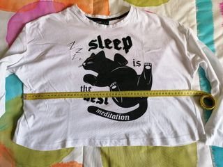 Camiseta blanca manga larga