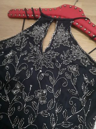 VESTIDO BORDADO EN PIEDRITAS BODAS BAUTIZO