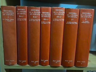 Colección Historia de la Iglesia en España.7 tomos