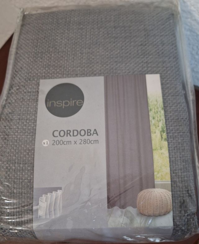 Cortina 100% Poliester Gris