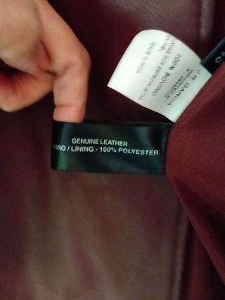 Cazadora de piel 100% genuina de hombre