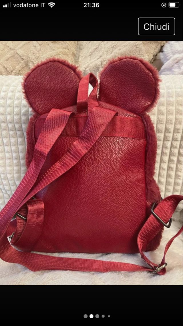 Zainetto rosso con orecchie