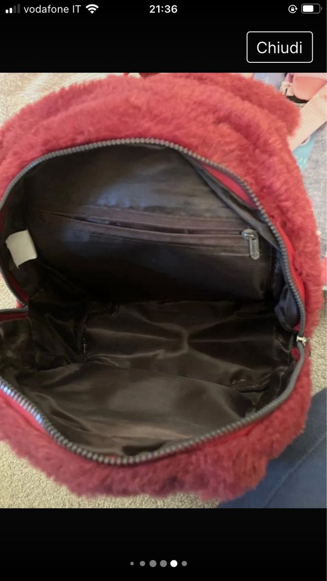 Zainetto rosso con orecchie