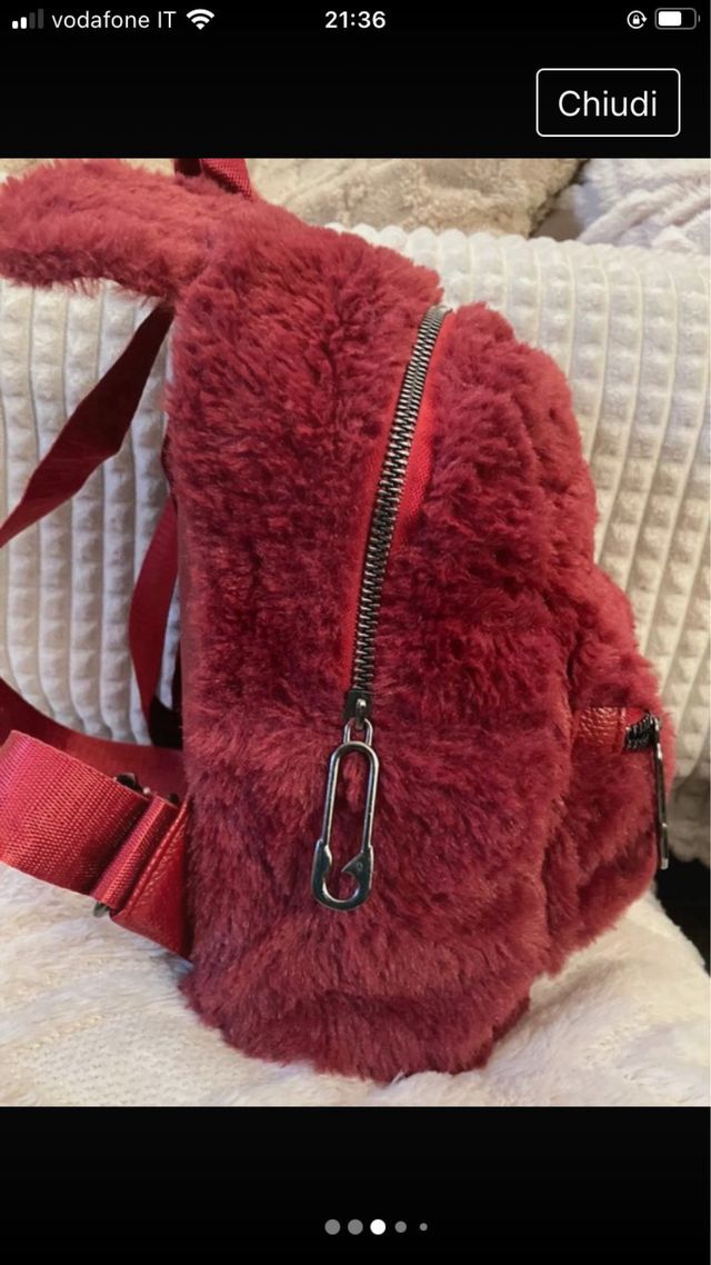 Zainetto rosso con orecchie