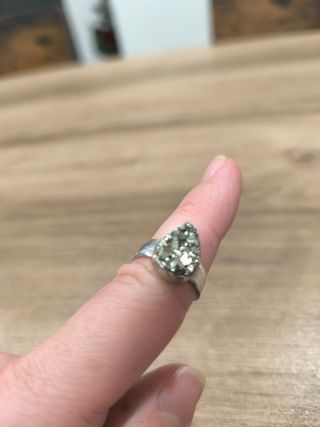 Anillo plata y pirita
