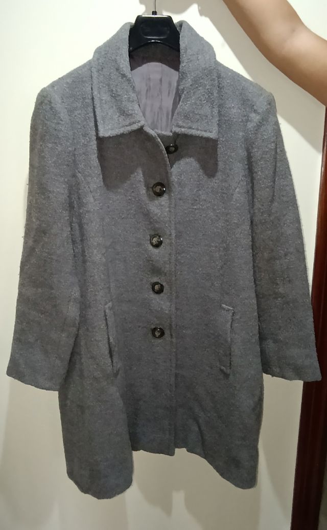 Abrigo de paño tres cuartos de mujer