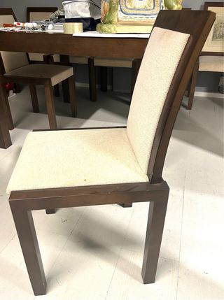 Mesa wengue /6 sillas. extensible 