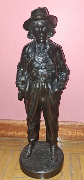 Escultura bronce J Garnier Violinista