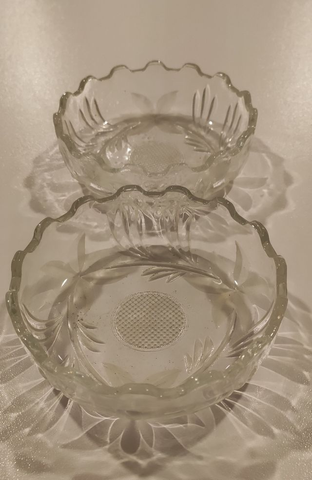 Coppia posacenere in vetro artigianale