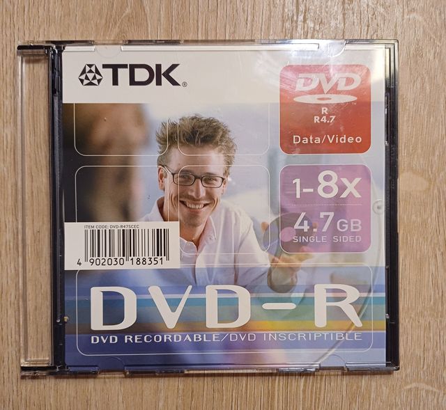 1 disco DVD GRABABLE TDK para datos/ video