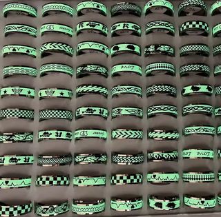 Anillos diseño alternativo brillante 10 anillos