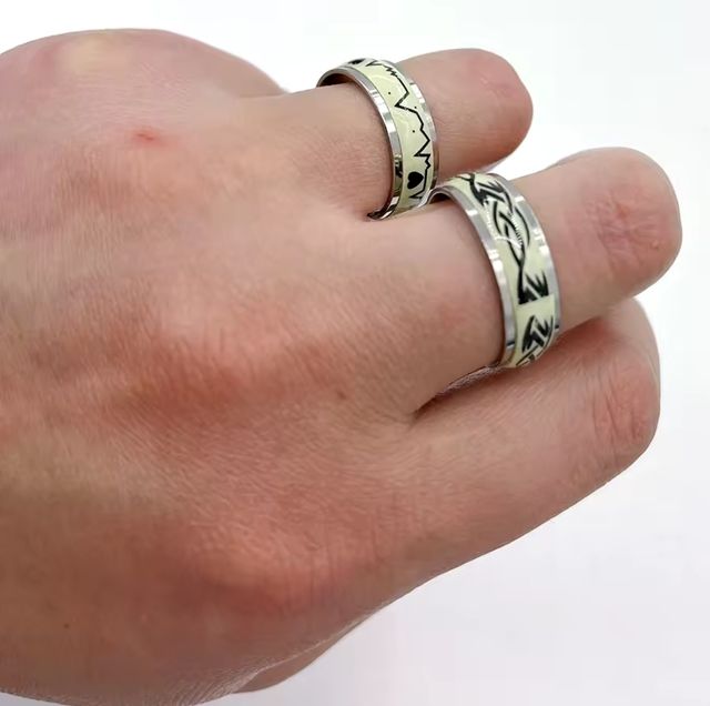 Anillos diseño alternativo brillante 10 anillos