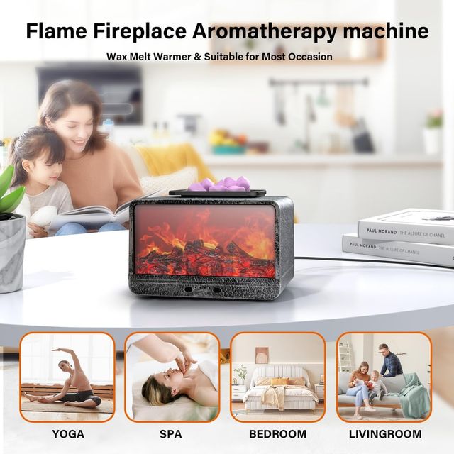 Quemador cera efecto chimenea