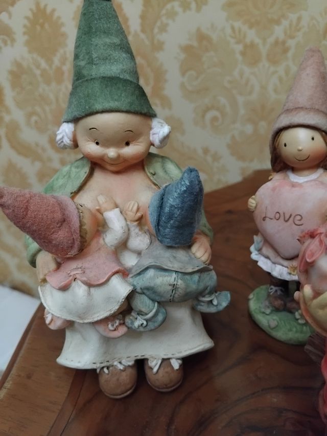 Statuina famiglia gnomi