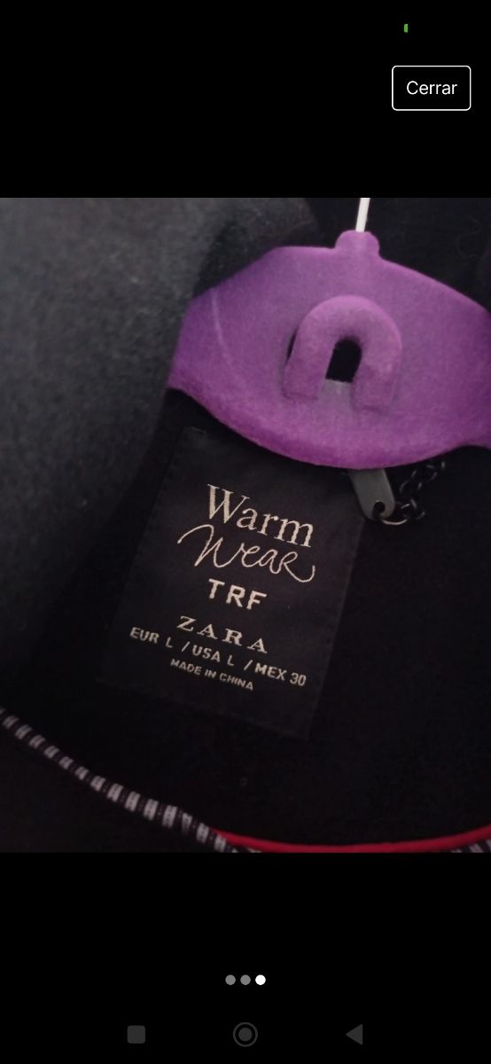 Abrigo mujer ZARA