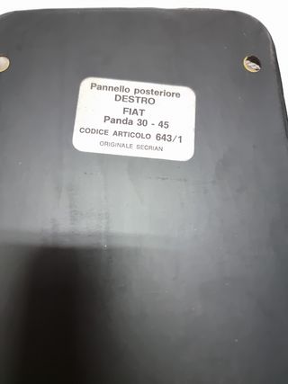 Pareja paneles tapiceria posteriores FIAT PANDA