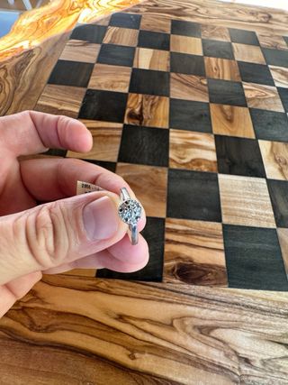 Anillo oro blanco 18kt