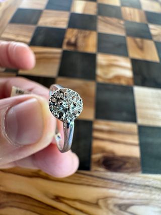 Anillo oro blanco 18kt