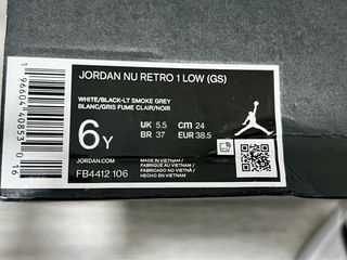 JORDAN NU RETRO 1 LOW (GS) 38.5