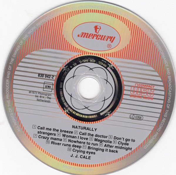 J. J. CALE NATURALLY (1972) CD FOLK ROCK BLUES