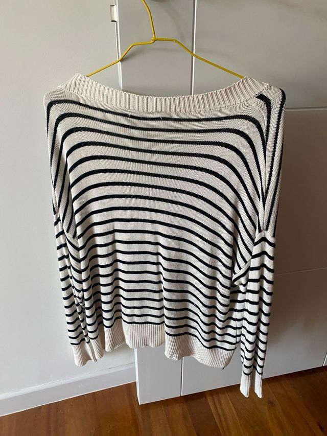 Jersey en pico a rayas