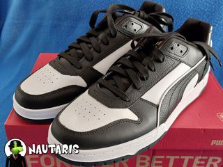 Zapatillas Casuals Puma Black White Team Gold