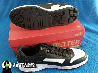 Zapatillas Casuals Puma Black White Team Gold