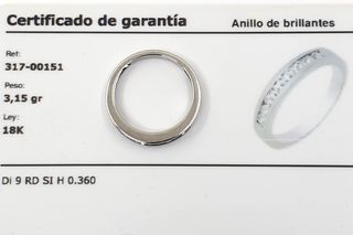 ALIANZA ORO 18K Y BRILLANTES 0.36 CT