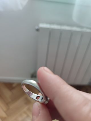 Anillo plata antiguo solitario 