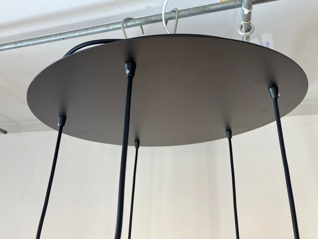 Lampadario cubi metallo nero/ottone