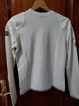 Camiseta firma Belstaff unisex marfil .