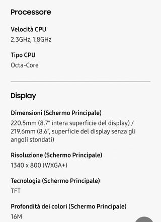 Galaxy Tab A7 Lite 32GB gray confezione sigillata