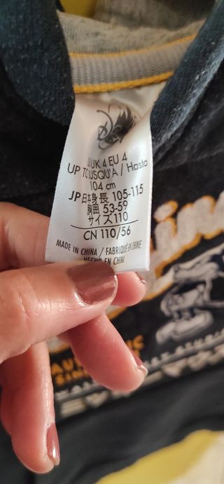 Felpa Disney, bambino 4 anni, 104 cm