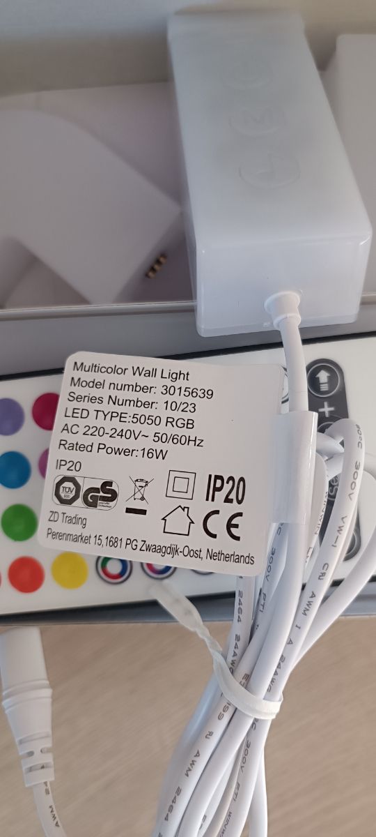 Luz de pared multicolor Gaming