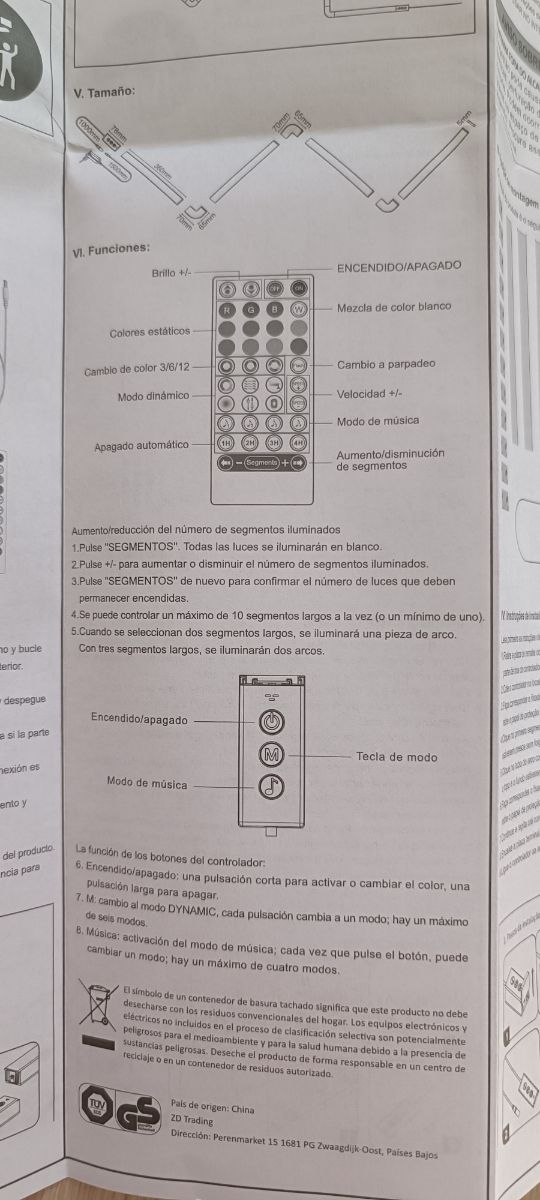 Luz de pared multicolor Gaming
