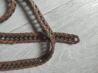 Cinturón cadena + cuero sintético