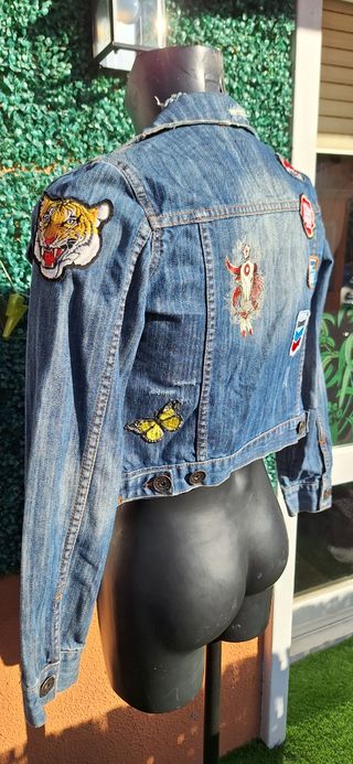 Chaqueta tejana parches