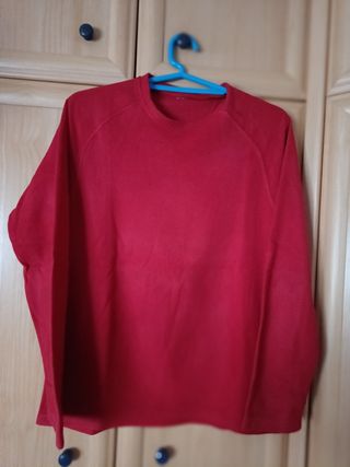 Suéter hombre fibra polar rojo