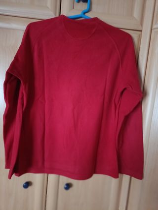 Suéter hombre fibra polar rojo