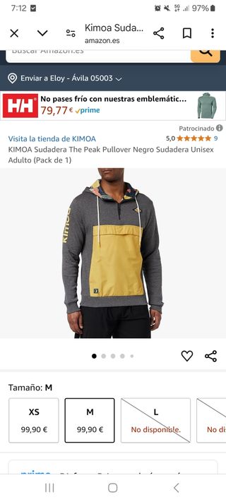 Sudadera kimoa xs