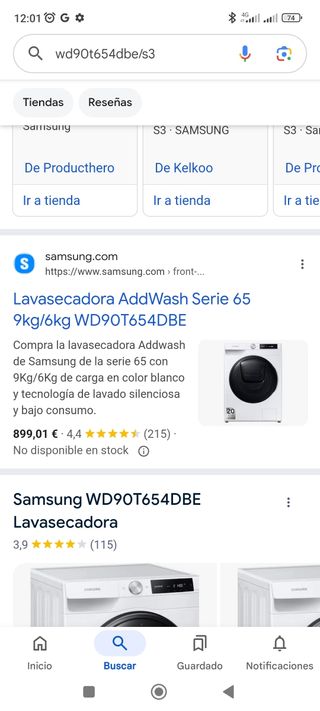 Lavasecadora Samsung reacondicionado 