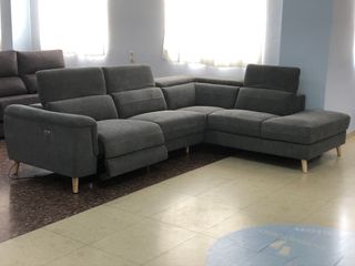 Sofá chaise longue eléctrico gris NUEVO!